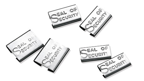 Seals for metal strap Seals for metal strap
