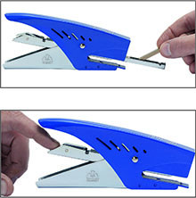 Front loading with pushbutton opening