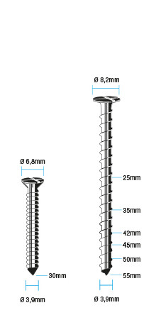 Tornillos intercalados